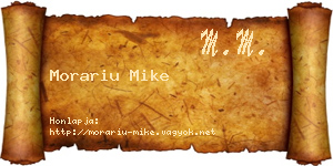 Morariu Mike névjegykártya